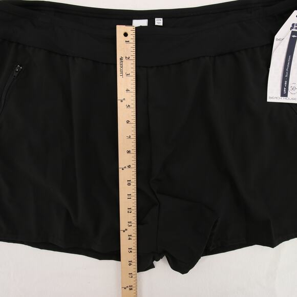 Beach House Swim Board Shorts Black Zipper Pocket Plus Comfort Fit Size 22W NWT - Picture 7 of 16